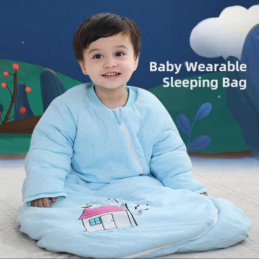 Baby Sleepsack Wearable Blanket Cotton Sleeping Bag Long Sleeve ...
