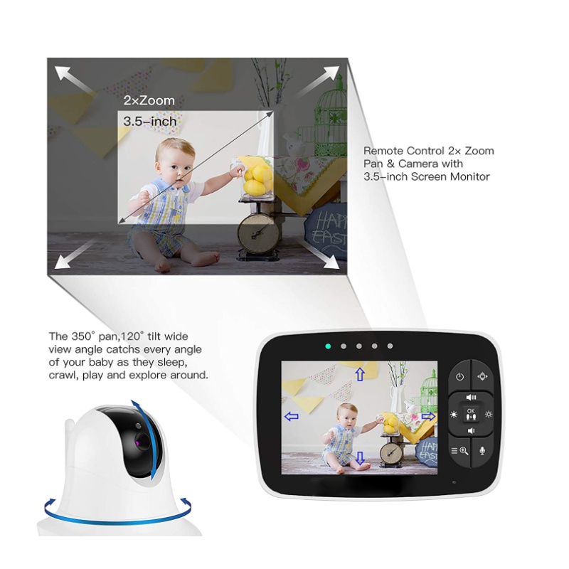 Video Baby Security Camera Monitor Baby Video Monitor Nanny Temperature